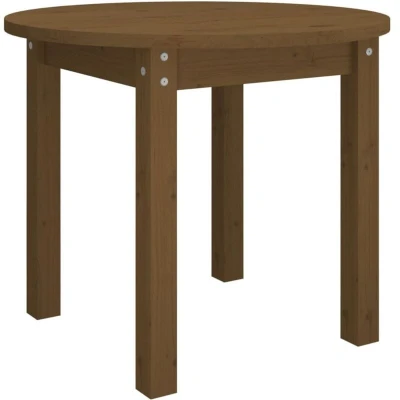 Image of vidaXL Coffee Table Honey Brown Ø 55x45 cm Solid Wood Pine