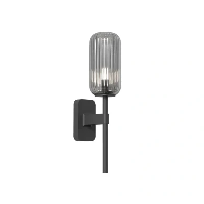 Image of Tacoma Single Bathroom Wall Lamp Matt Black IP44, G9 (Shade Not Included)