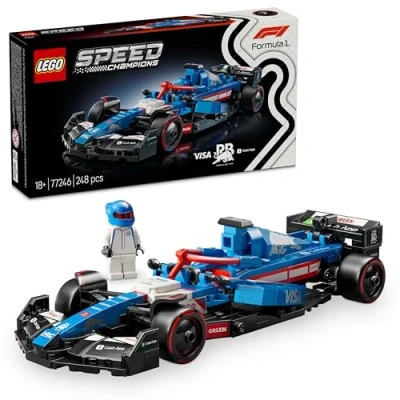 Image of LEGO Speed Champions Visa Cash App RB VCARB 01 F1 Car Model Set for Adults, with a Collectible Driver Minifigure Gift Idea Men, Women &amp; Teenage Motorsports Fans 77246