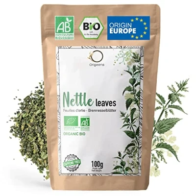 Image of ORIGEENS organic nettle tea 100g Stinging leaf tea, detox, draining and remineralising herbal
