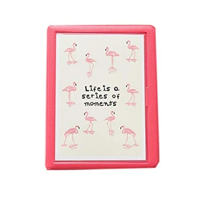 Image of JXE Flamingo Photo Book Album For Fujifilm Instax Wide 300/210 Instant Films 5 inch (32 Pockets) Rose pink