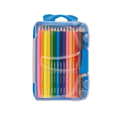 Image of Maped Ergonomic Triangular Colouring Pencils, Colour&#039;Peps Smart Box x12 Pens + x3 Fluo