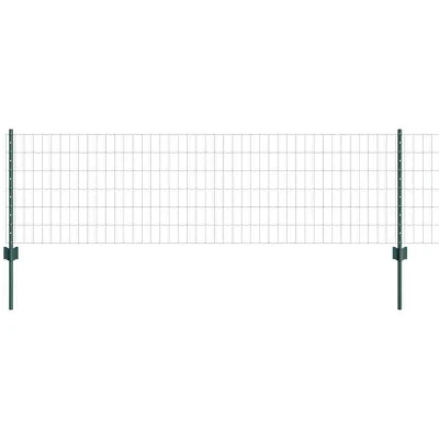 Image of vidaXL Euro Fence with 22 U Posts Green 0,6x50 m Steel