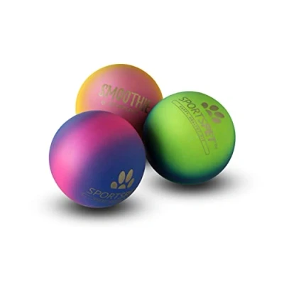 Image of SPORTSPET High Bounce Dog Balls Smoothie Edition, Rubber Balls, Floating Fetch Toy for Dogs, Strong and Durable Chew &amp; Play, Safe Dogs Puppies, Pack of 3 (60mm)