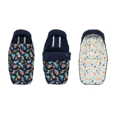 Image of Cosatto Ultimate Footmuff for Latest Wow 3 &amp; Woosh 4 Prams and Strollers, Adjustable Length Windproof Footmuff, Cosy Toes with Storm Flap, Summer Liner Head Hugger. (Diggin&#039; Dinos)