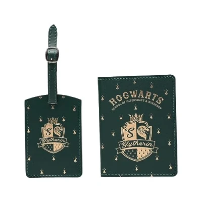 Image of Warner Bros Harry Potter Alumni Passport Holder &amp; Luggage Tag Slytherin