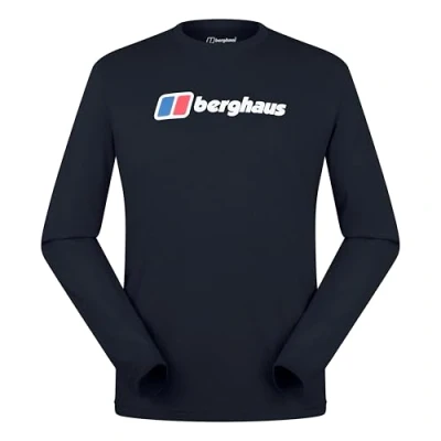 Image of Berghaus Men&#039;s Big Logo T Shirt, Black/Black, S