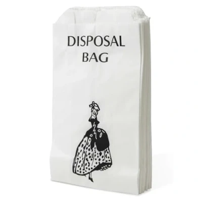 Image of Clearly Disposable Paper Sanitary Bags, Pack of 1000 Disposal White Bags for Period Pads, Feminine Hygiene Products, Nappies and More