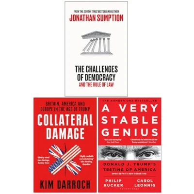 Image of The Challenges of Democracy And Rule Law, Collateral Damage &amp; A Very Stable Genius 3 Books Collection Set