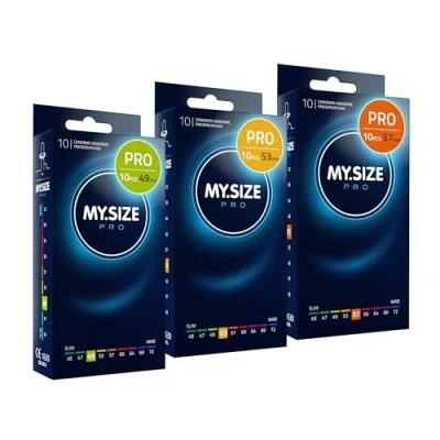Image of MY.SIZE PRO Condom Size 2,3,4 49,53,57 mm, 3x10 Condoms Perfect fit and a Suitable for Everybody