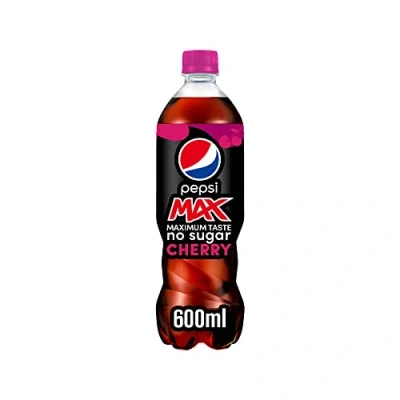 Image of Pepsi Max Cherry, Maximum No Sugar, 24 x 600 ml Bottles