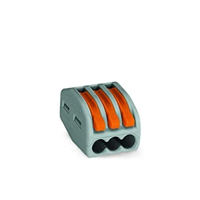 Image of Pack of 15 Wago Plug In Terminals, 3 x 0.08 4 mm² 222 413