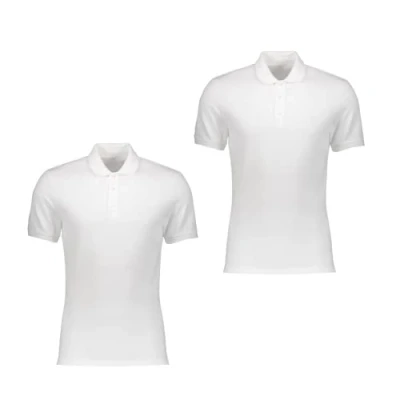 Image of NIYS Pack of 2 Boys Girls Age 4 to 14 Years School Uniform Polo White, Grey, Sky Blue Plain Short Sleeve Shirts Sports Wear (UK, Age, 9 Years, 10 Regular, White)
