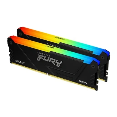 Image of Kingston FURY Beast RGB 16GB 3600MT/s DDR4 CL17 DIMM (Kit of 2) Computer Memory KF436C17BB2AK2/16