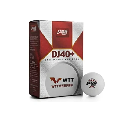 Image of DHS China ABS DJ40+ 3 Star WTT Table Tennis Ball, Used in The 2021 2022 World Series competitions, 6 Balls/Box