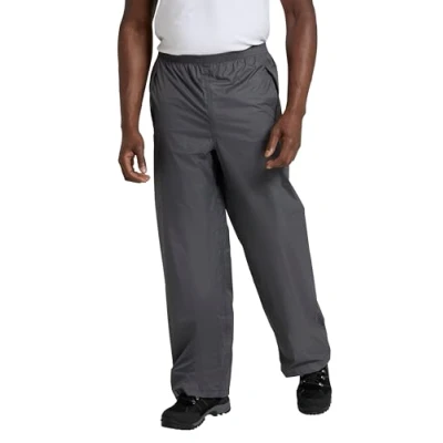 Image of Mountain Warehouse Pakka Mens Waterproof Rain Overtrousers Packable &amp; Quick Dry Pants with Taped Seams Adjustable Ankle Opening for Spring Summer, Outdoors Grey 4XL