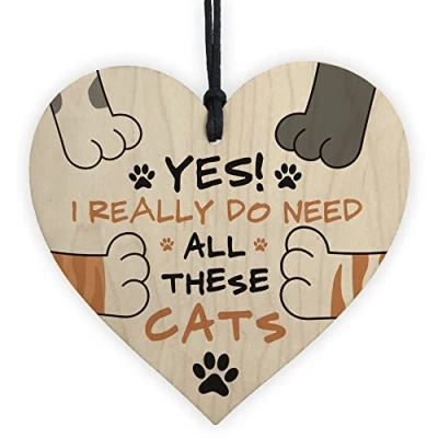 Image of RED OCEAN Really Do Need All These Cats Sign Funny Home Cat Lover Gift For Women