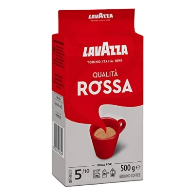 Image of Lavazza Qualità Rossa, Ground Coffee Espresso 500 g (Pack of 2)