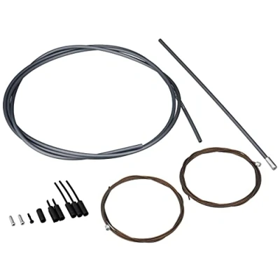 Image of Shimano Dura Ace RS900 Road gear cable set, Polymer coated inners, high tech grey