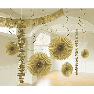 Image of amscan 241700 19 55 Gold Decoration Kit