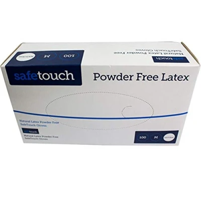 Image of SafeTouch 50000051 Powder Free Latex Gloves, Medium (Pack of 100)