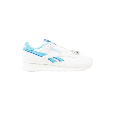 Image of Reebok Classic Vegan Trainers, Women&#039;s, Size: 4, Chalk/bold cyan/kind blue Imitation leather/ textile