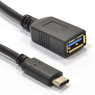 Image of kenable USB 3.1 Type A Female to C Male Gen 1 Cable 5GBps 3 Amp 15cm [0.15m]