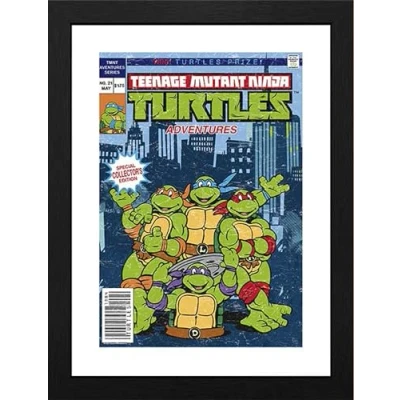 Image of GB eye Teenage Mutant Turtles Comics cover 30 x 40cm Framed Collector Print