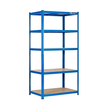 Image of Rhino Racking 10 Bays 5 Tier Heavy Duty Industrial Storage Shelves Blue 180x90x60cm