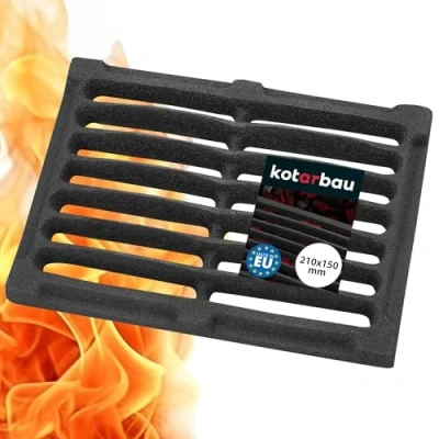 Image of KOTARBAU Fireplace Grate 21.5 x 15.5 cm Table Ash Oven Replacement Parts Accessories Cast Iron Grill Square Corner