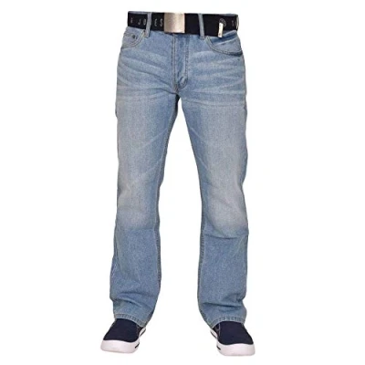 Image of Smith &amp; Jones Men&#039;s Wide Leg Bootcut Jeans w/Free Belt (44W x 30L, Lightwash)