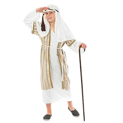 Image of Fun Shack Shepherd Costume Kids, Nativity Costume, Innkeeper Inn Keeper Kids Joseph Large