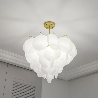 Image of Tromso 5 Light Pendant Ceiling Brass, E14
