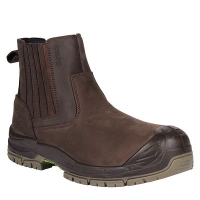 Image of Apache Waban Dealer Safety Boot Brown Size 13 UK Composite Toe Cap Midsole Protection Non Metallic Comfort In sock Durable Sole
