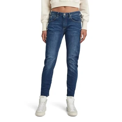 Image of G STAR RAW Women&#039;s Arc 3D Low Waist Boyfriend Jeans, Blue (Medium Aged 60892 6553 071), 25W / 34L