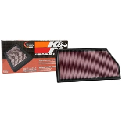 Image of K&amp;N Engine Air Filter: High Performance, Premium, Washable, Panel 2016 2020 (GLE450, AMG, GT 43, 53, C180d, C200d, C220d, C300d, CLS300d, CLS350d, CLS400d), 33 3068, Red