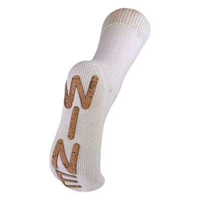 Image of Ladies Thick Thermal Fleece Lined Insulated Novelty Wine Soft Cosy Slipper Socks (White Wine, 4 8)