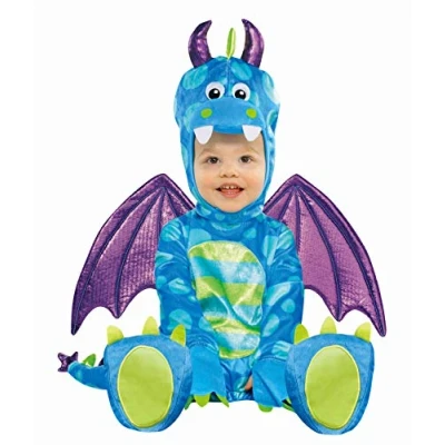 Image of amscan 999666 Childs Little Dragon Fancy Dress Costume (6 12 months)