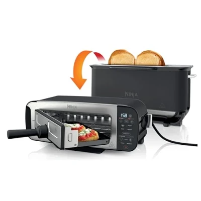 Image of Ninja ST200UK Foodi 3 In 1Toaster Grill &amp; Panini Press Black