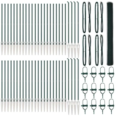 Image of vidaXL Hexagon Fence Green 1,5x100 m Steel