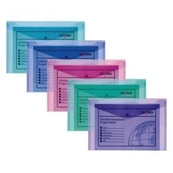Image of Snopake Polyfile Electra Foolscap + Assorted (Pack of 5) 10088