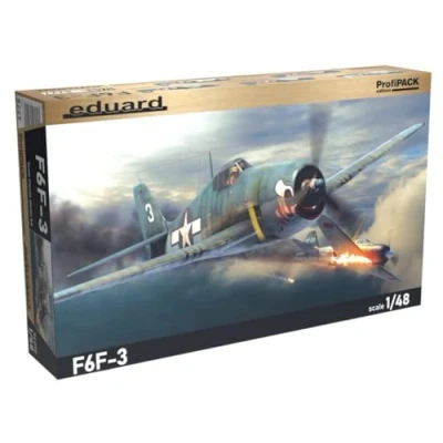 Image of Eduard EDK8227 1:48 Profipack F6F 3 Fighter WWII Model Kit, Various