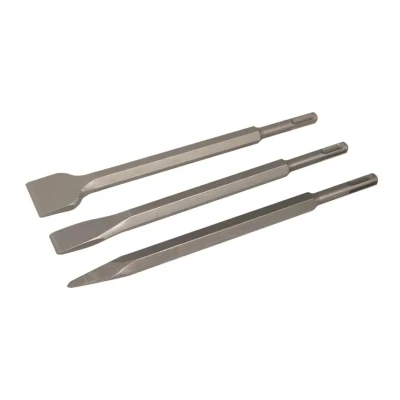 Image of Silverline SDS Plus Hex Chisel Set 3pce 250mm 20, 40mm &amp; Point