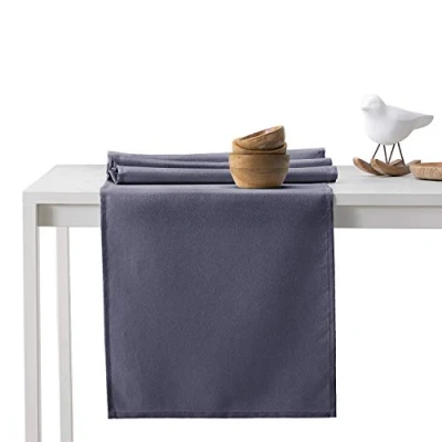 Image of AmeliaHome Table Runner 40 x 140 cm Lotus Effect Water Repellent Shiny Lavender Empire