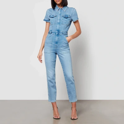 Image of Good American Fit For Success Stretch Denim Jumpsuit XXL