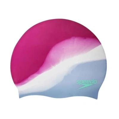 Image of Speedo Unisex Silicone Cap 43 White/Blue/Wine One Size