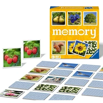 Image of Ravensburger Nature Memory Game Matching Picture Snap Pairs for Kids Age 6 Years Up