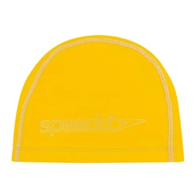 Image of Speedo Junior Pace Swimming Cap Kids Swim Dry Hair, Yellow, One Size