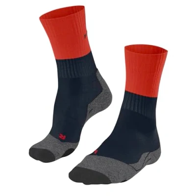 Image of FALKE Men&#039;s TK2 Explore M SO Wool Thick Anti Blister 1 Pair Hiking Socks, Orange (Samba 8182), 11 12.5