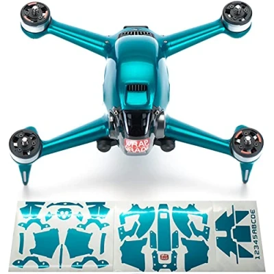 Image of WRAPGRADE Skin Compatible with DJI FPV Full wrap (CARIBBEAN BLUE)